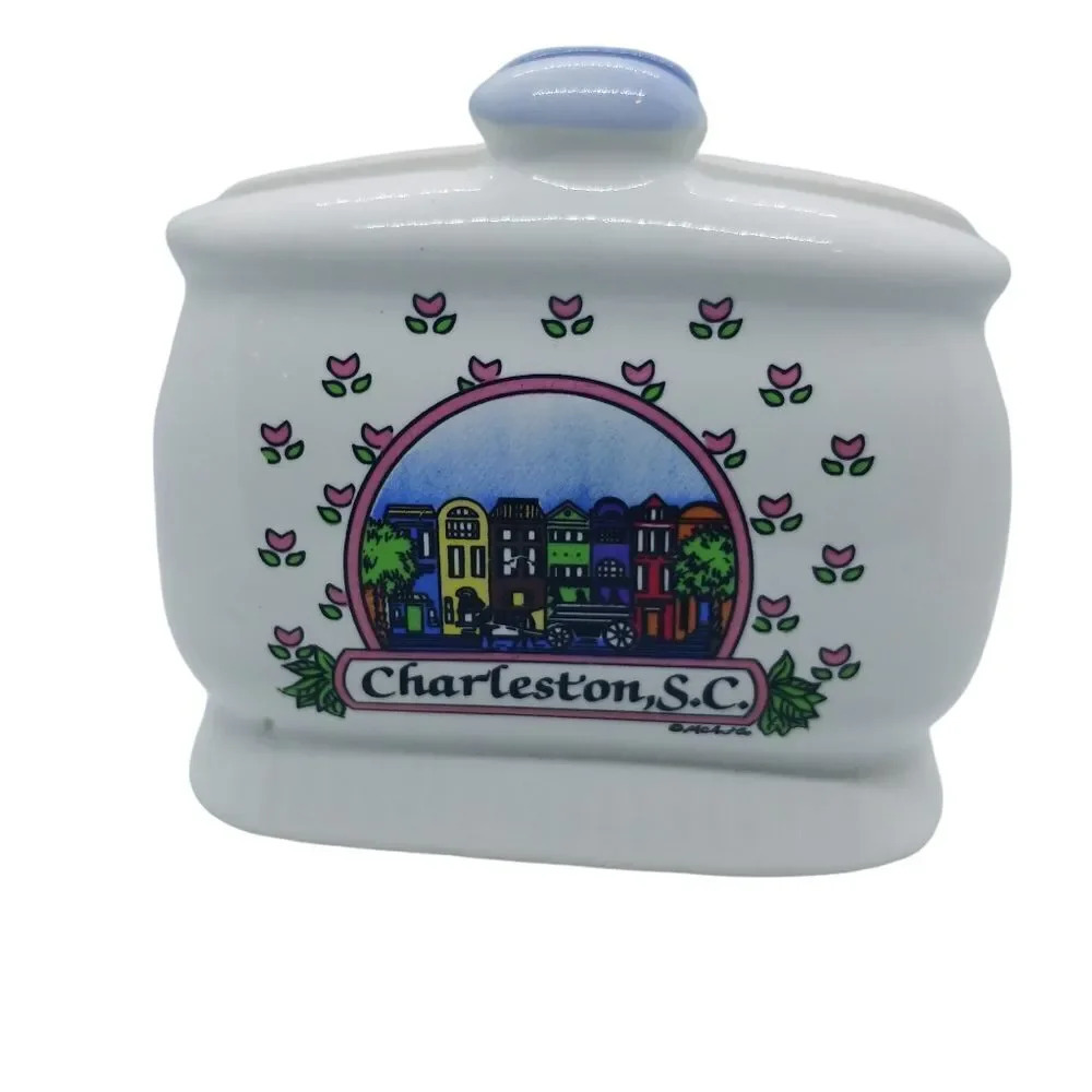 Ceramic  Napkin Holder, Charleston City Line